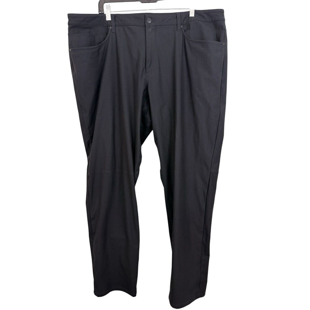 Lululemon ABC Classic Fit 5 Pocket Pants Black Warpstreme Mens Sz 42x32